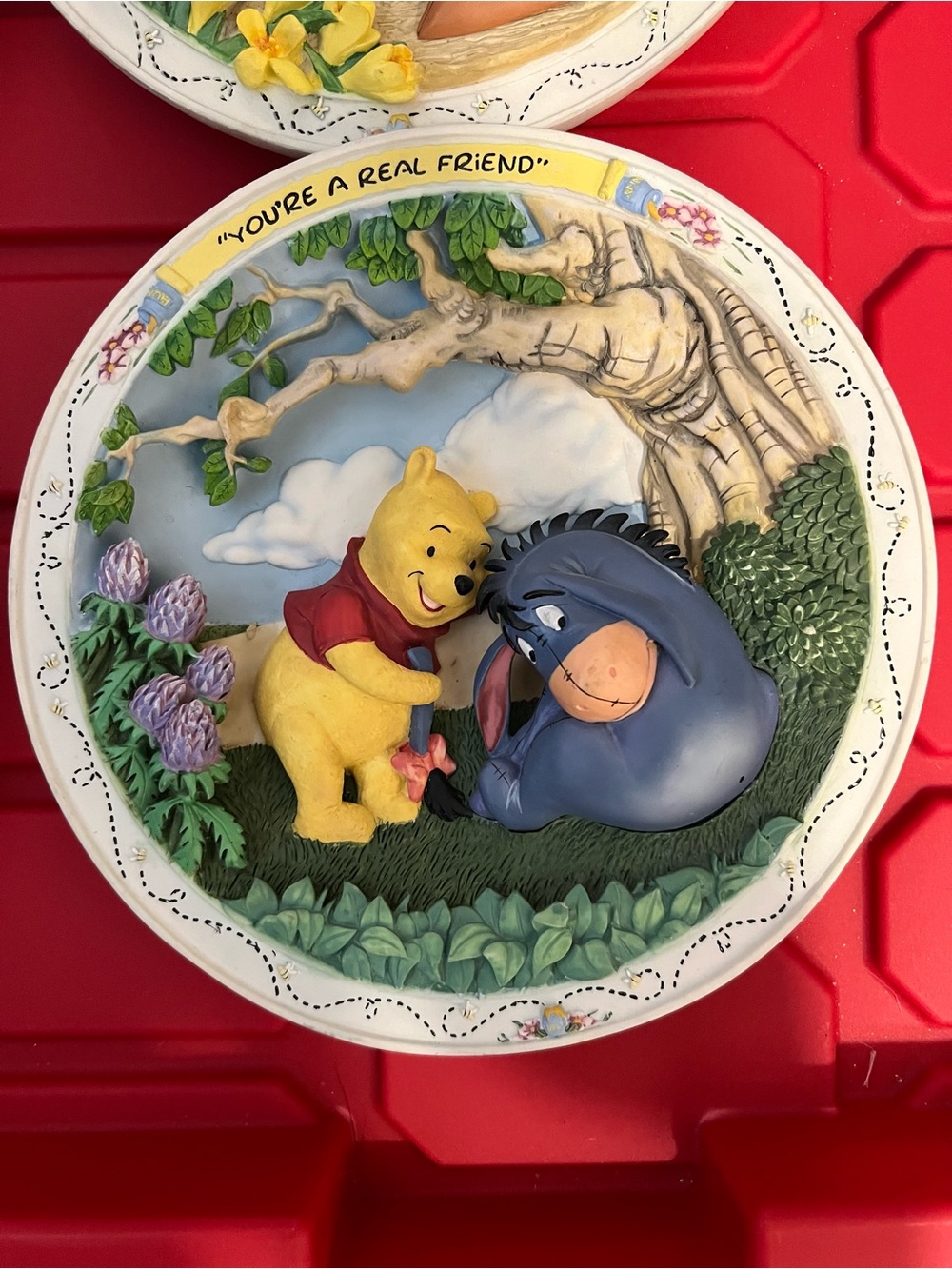 4 VINTAGE WINNIE THE POOH PLATES WALL DECOR